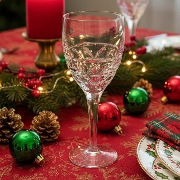 Miller Rogaska Garland Design Water Goblet, Vintage Clear Stemware, Glassware