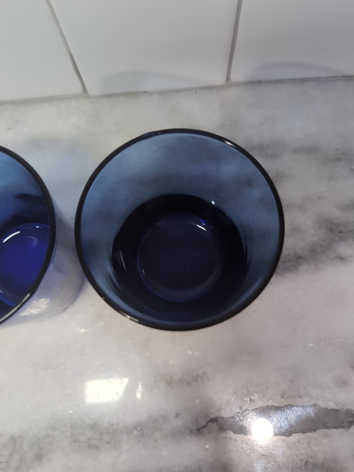 Anchor Hocking Cobalt Blue Whiskey Glasses, Old Fashioned Glasses, Barware - Thumbnail 6