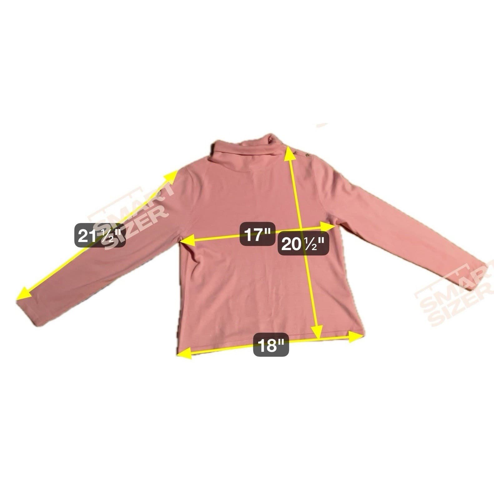 Croft & Barrow Women's PS Pink Turtleneck Shirt, Long Sleeves, Rhinestone Detail - Thumbnail 2