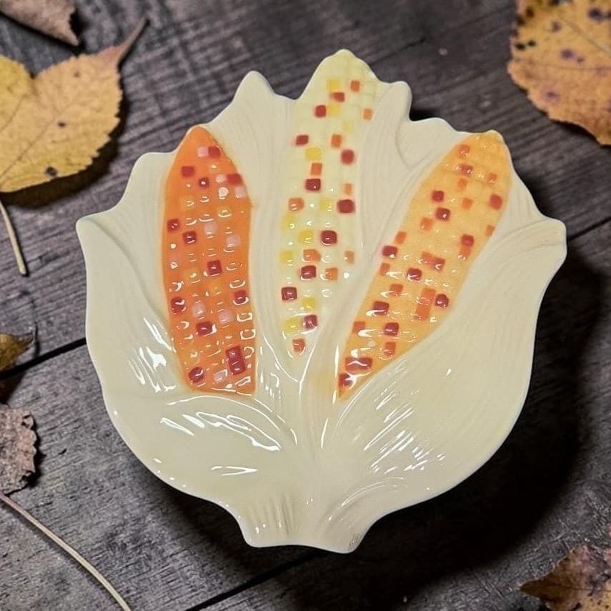 Avon Fall Themes Tabletop Indian Corn Trivet, Vintage Wall Hanging, Autumn Decor