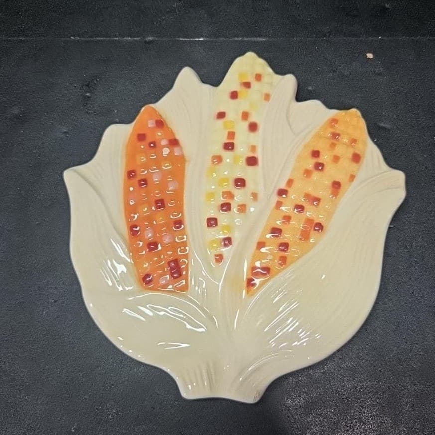 Avon Fall Themes Tabletop Indian Corn Trivet, Vintage Wall Hanging, Autumn Decor - Thumbnail 2