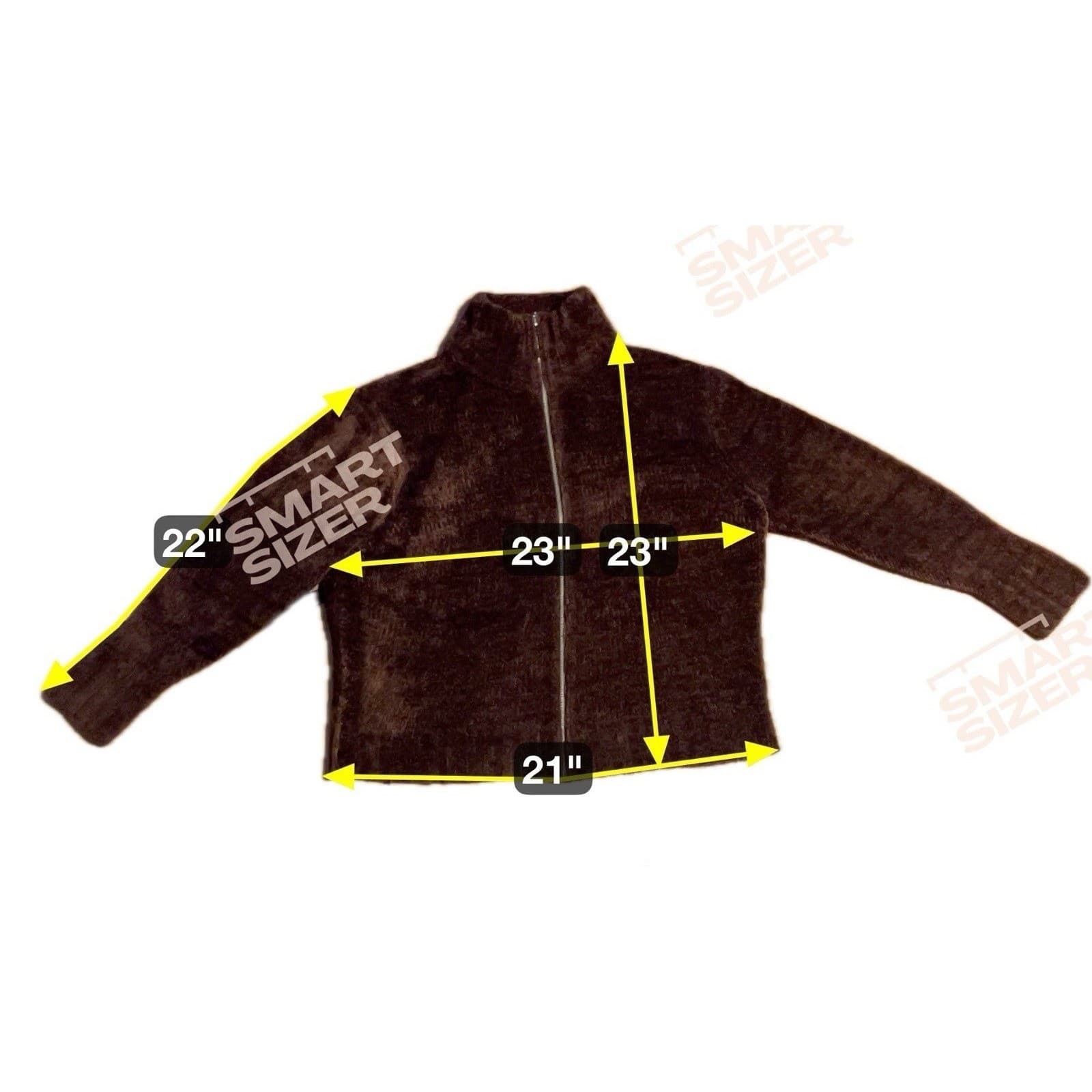 Rafaella Women's Brown Zip-up Sweater, Vintage Jacket, Long Sleeves, Soft & Cozy - Thumbnail 2