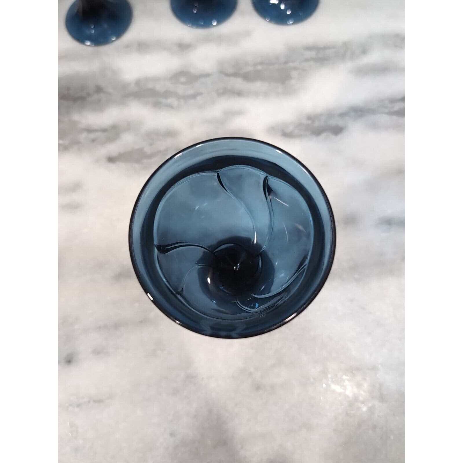 Noritake Blue Swirl Wine Glasses Set, Vintage, Set of 4, NIB, Elegant Glassware - Thumbnail 7