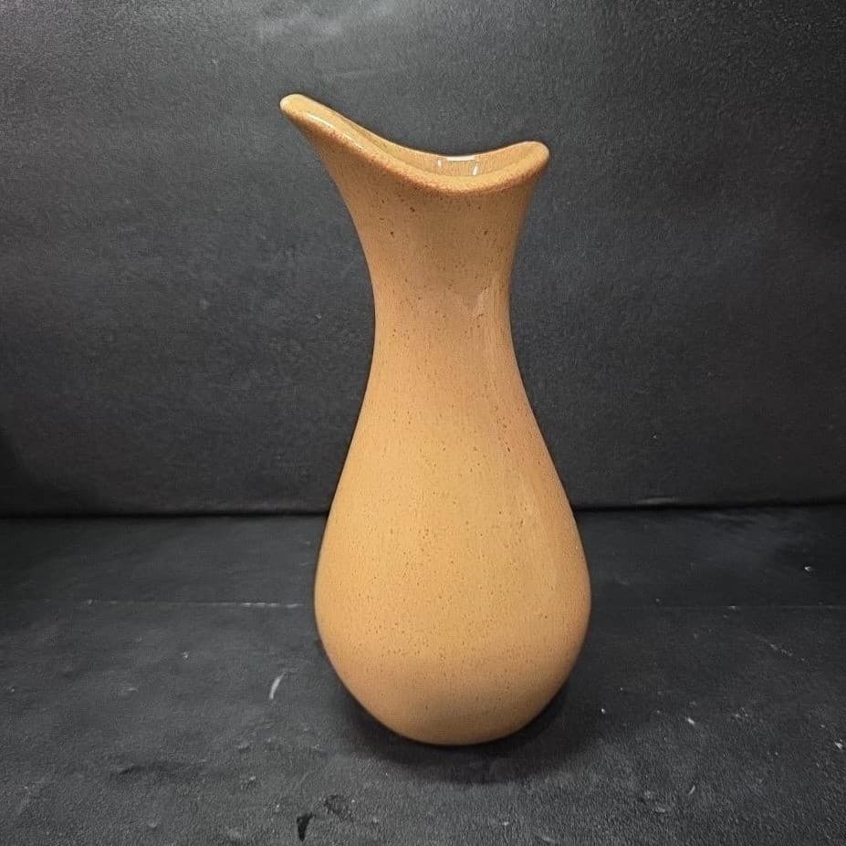 Pfaltzgraff OFTDA Bud Vase, Vintage Yellow Red Speckled Design, Floral Holder - Thumbnail 2