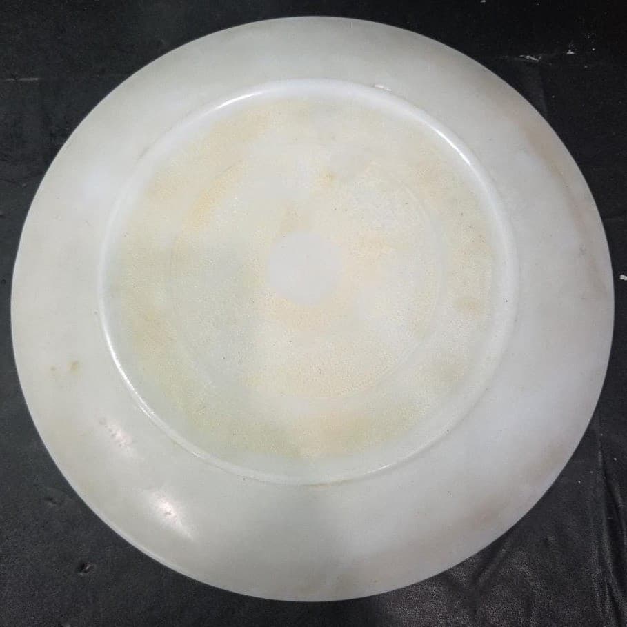 Federal Milk Glass Dinner Plates, Set of 4, Vintage Meadow Gold Wheat Design - Thumbnail 4