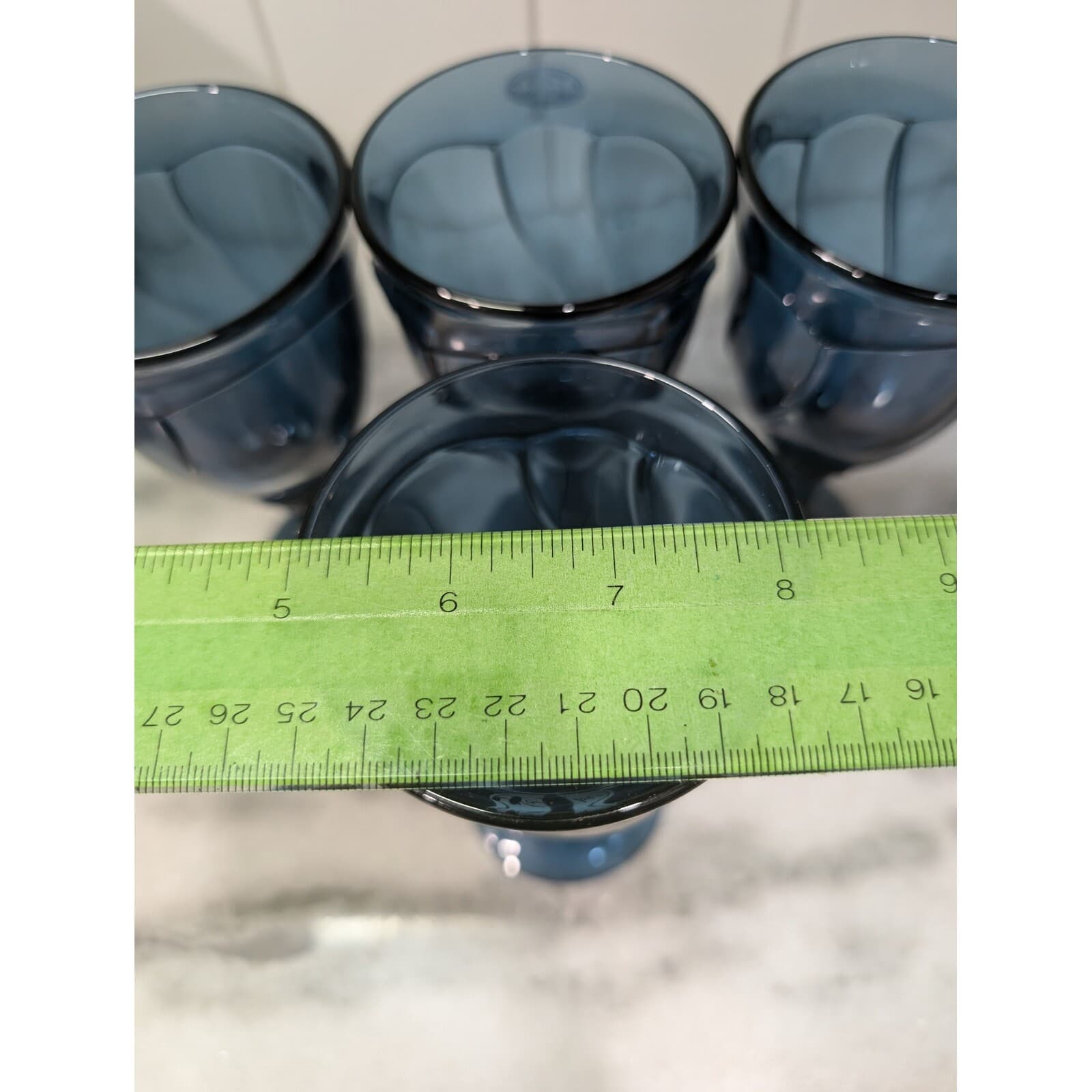 Noritake Blue Swirl Wine Glasses Set, Vintage, Set of 4, NIB, Elegant Glassware - Thumbnail 10