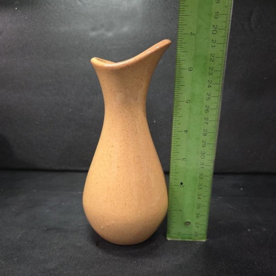 Pfaltzgraff OFTDA Bud Vase, Vintage Yellow Red Speckled Design, Floral Holder - Thumbnail 9