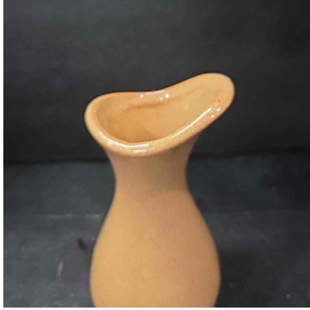 Pfaltzgraff OFTDA Bud Vase, Vintage Yellow Red Speckled Design, Floral Holder - Thumbnail 6