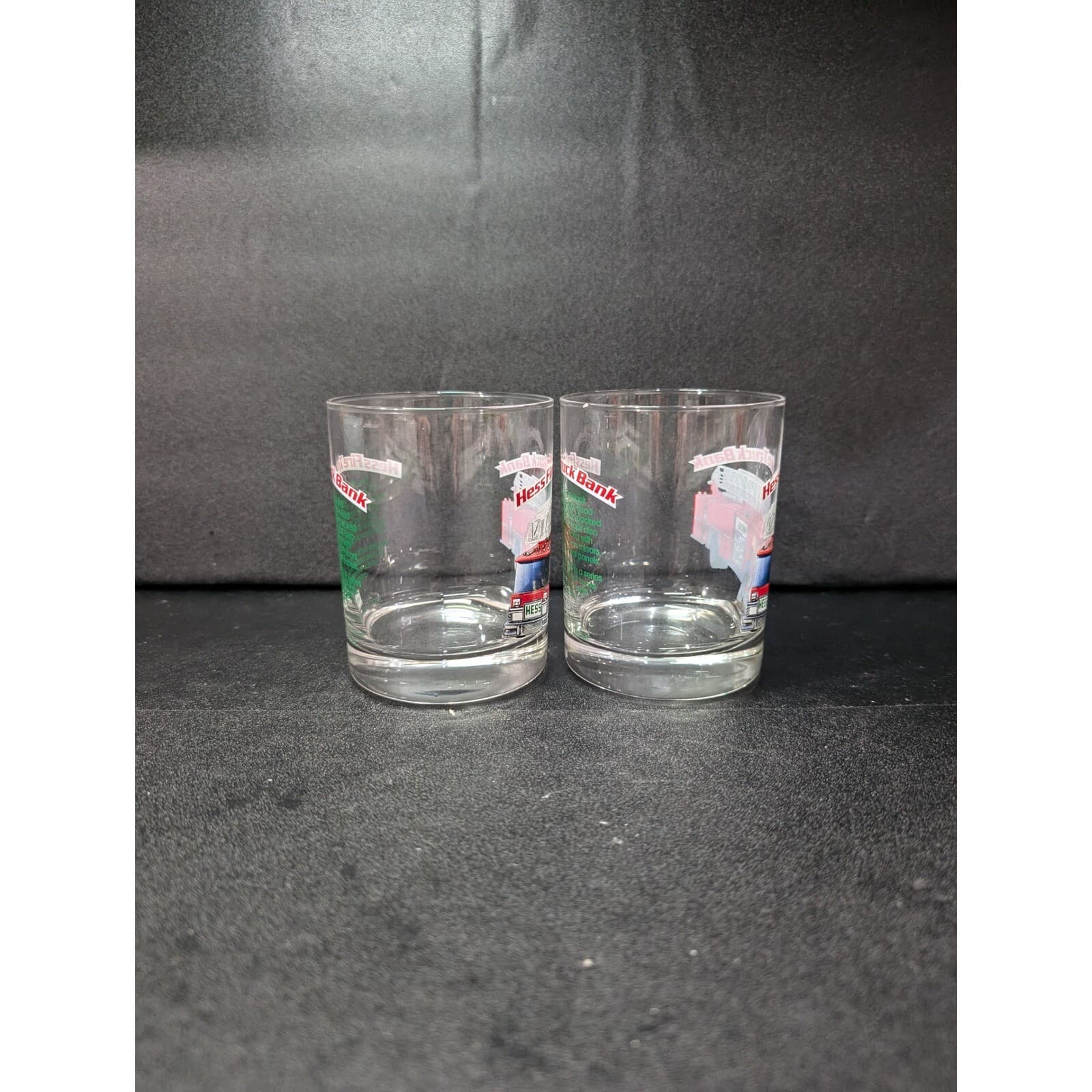 Hess Fire Truck Bank Drinking Glasses, Set Of 2, 1996 Classic Series, Barware - Thumbnail 4