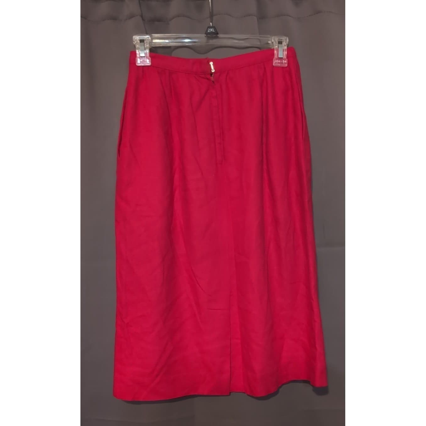 Liz Claiborne Red Silk Suit Dress, Size 8 Petites, Vintage Double Breasted Dress - Thumbnail 9