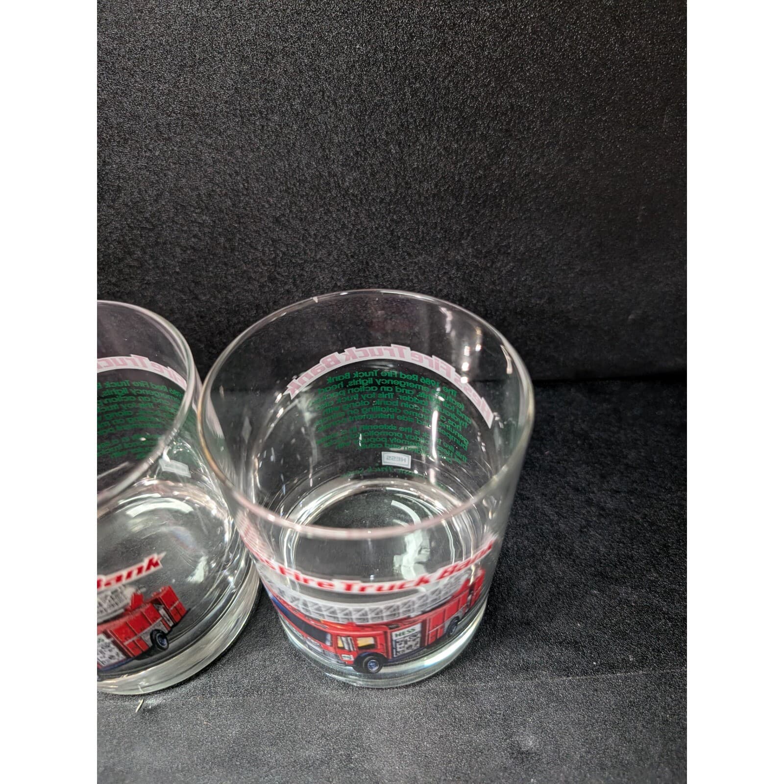 Hess Fire Truck Bank Drinking Glasses, Set Of 2, 1996 Classic Series, Barware - Thumbnail 5
