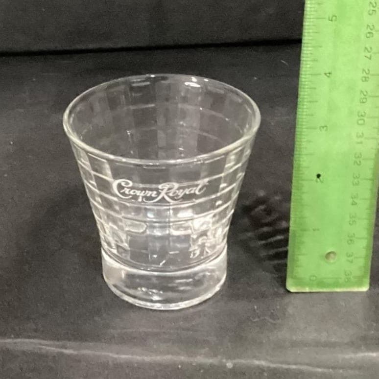 Crown Royal Optic Block Lowball Glasses, Set of 2, Vintage Whiskey Tumblers - Thumbnail 6