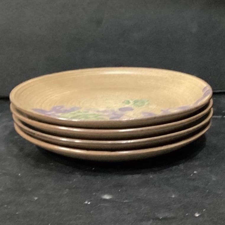222 Fifth Grapevine Salad Plates, Set of 4, Vintage Purple Grapes Dinnerware - Thumbnail 9