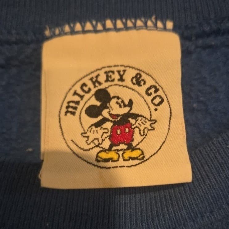 Mickey & Co Disney Kids Royal Blue Upside Down Mickey Mouse Sweatshirt Pullover - Thumbnail 4