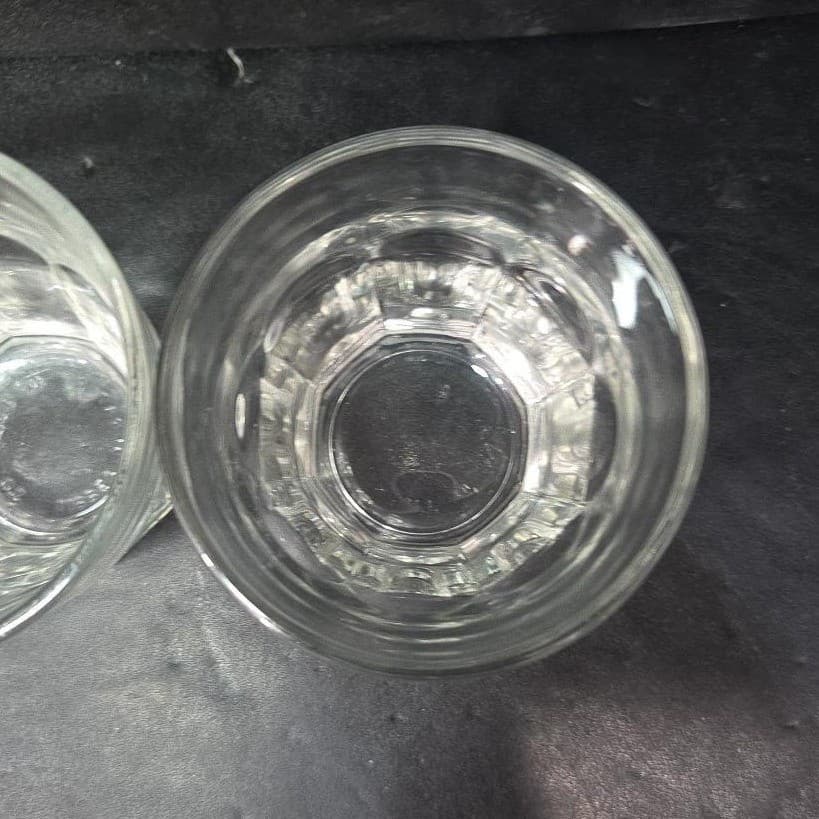 Libbey Duratuff Clear Paneled Juice Glasses, Set of 2, Vintage Clear Drinkware - Thumbnail 7