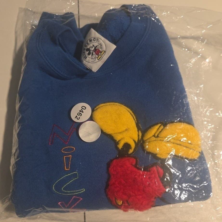 Mickey & Co Disney Kids Royal Blue Upside Down Mickey Mouse Sweatshirt Pullover - Thumbnail 8