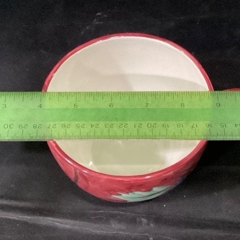 Crate & Barrel Fruit Theme Large Coffee Cup, Vintage Hand-Painted Ceramic Mug - Thumbnail 7