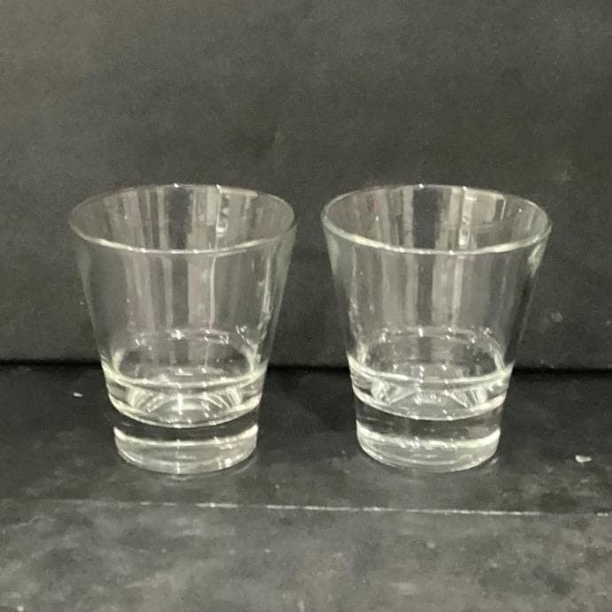 Libbey Duratuff Whiskey Rock Glasses, Set of 2, Vintage Clear Lowball Tumblers - Thumbnail 9