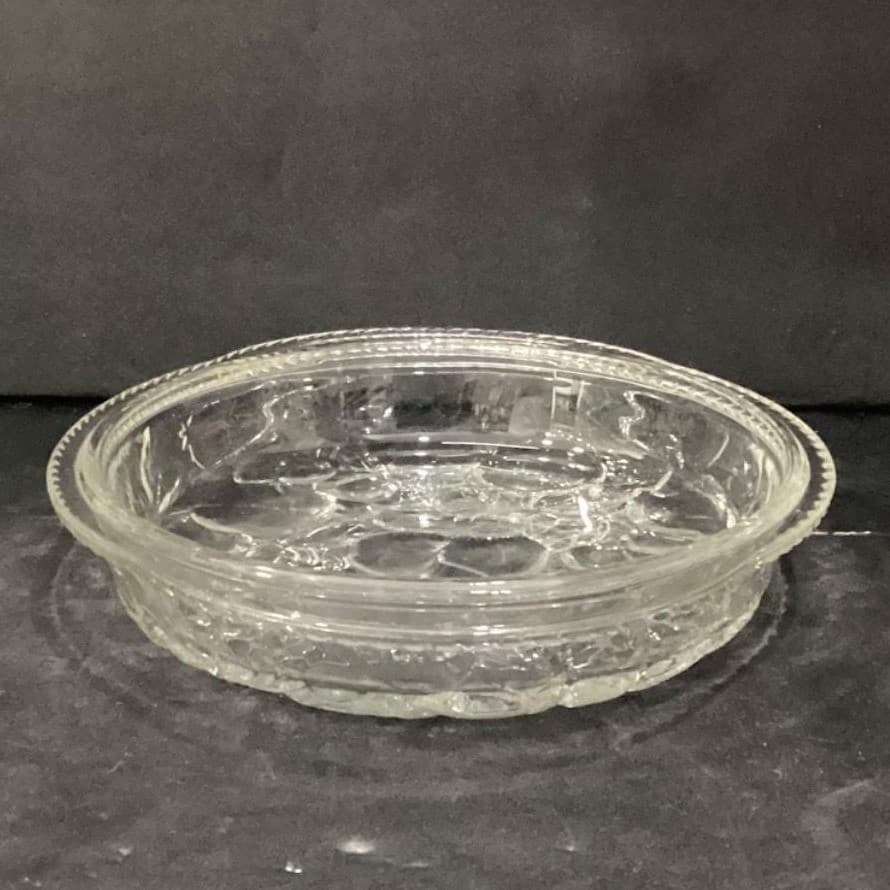 Libbey Glass Clear Embossed Fruit Pie Plate, Vintage Orchard Design Bakeware - Thumbnail 9