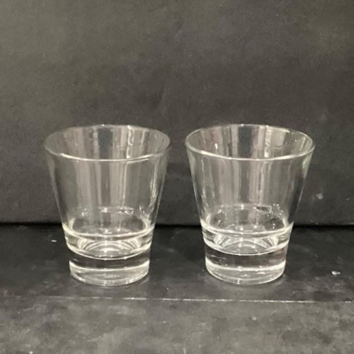Libbey Duratuff Whiskey Rock Glasses, Set of 2, Vintage Clear Lowball Tumblers - Thumbnail 10