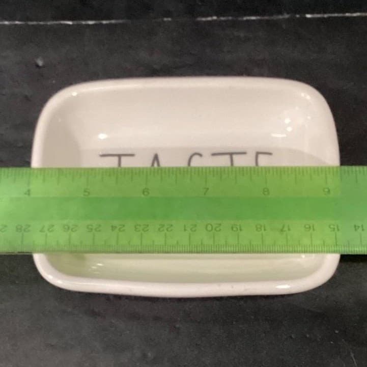 Rae Dunn "Taste Nibble Eat" Snack Platter, Four Piece Set, Farmhouse Serveware - Thumbnail 4