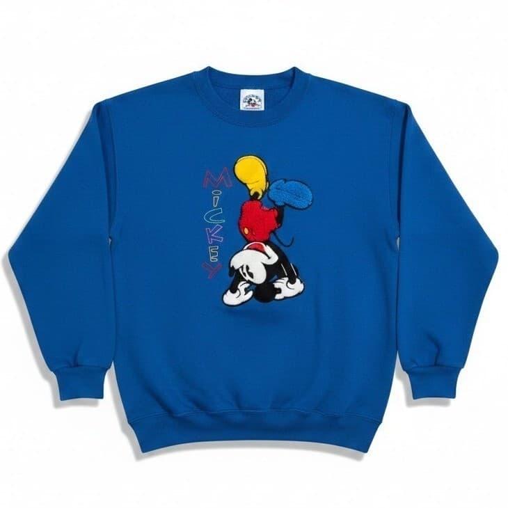 Mickey & Co Disney Kids Royal Blue Upside Down Mickey Mouse Sweatshirt Pullover
