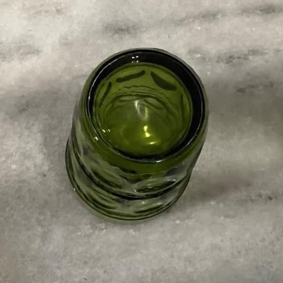 Indiana Glass Colony Park Lane Avocado Green Tumblers, Set of 4, Vintage Glasses - Thumbnail 5
