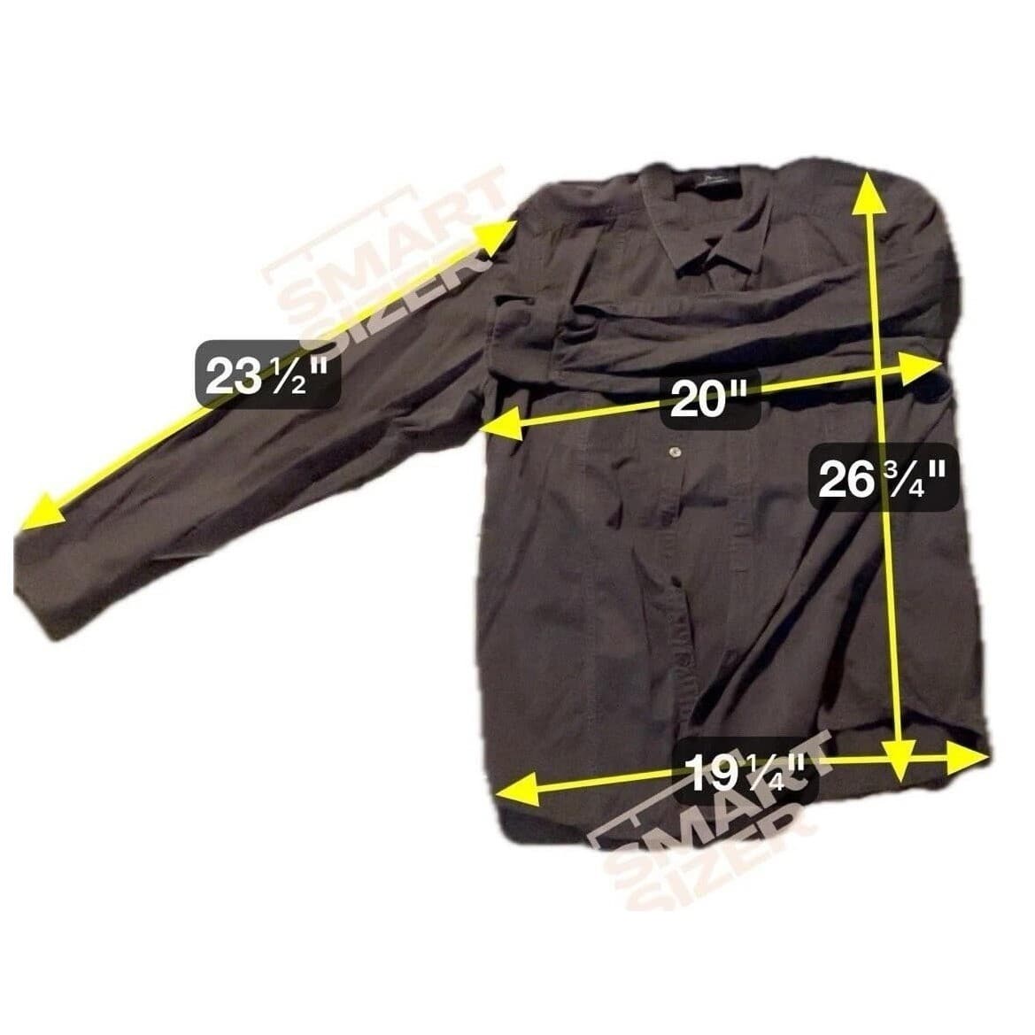 Marc Anthony Charcoal Gray Slim Fit Button Down Shirt, Men's Large Long Sleeve - Thumbnail 5