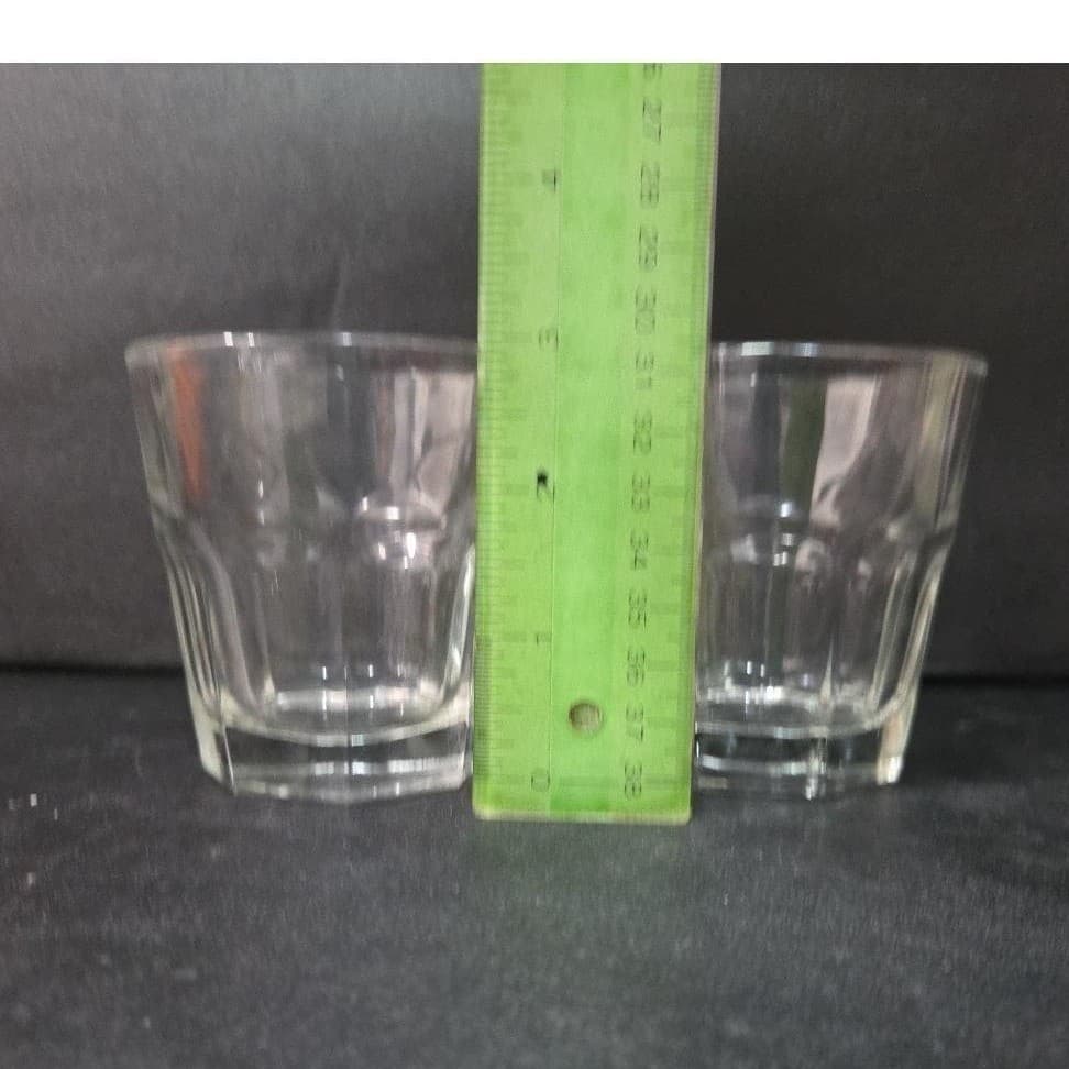 Libbey Duratuff Clear Paneled Juice Glasses, Set of 2, Vintage Clear Drinkware - Thumbnail 9