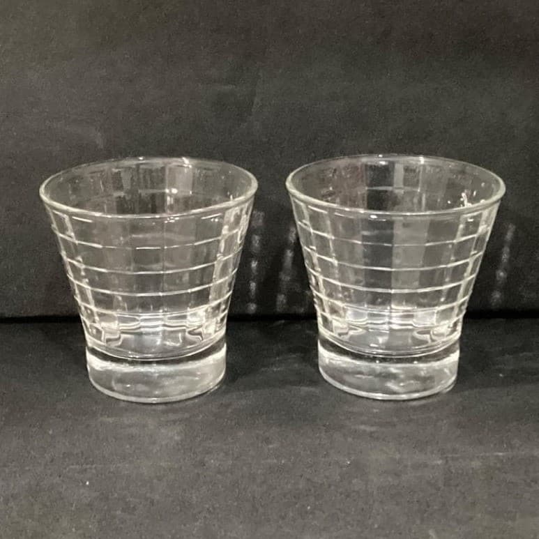 Crown Royal Optic Block Lowball Glasses, Set of 2, Vintage Whiskey Tumblers - Thumbnail 9