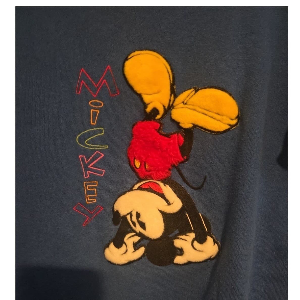 Mickey & Co Disney Kids Royal Blue Upside Down Mickey Mouse Sweatshirt Pullover - Thumbnail 7