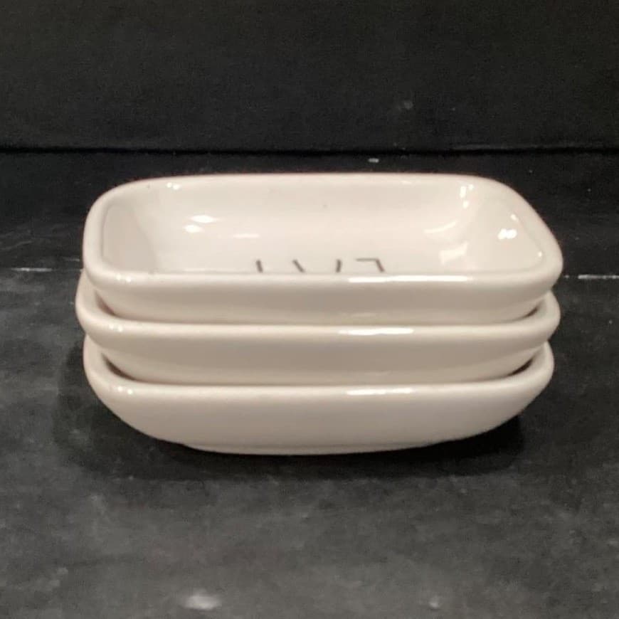 Rae Dunn "Taste Nibble Eat" Snack Platter, Four Piece Set, Farmhouse Serveware - Thumbnail 16