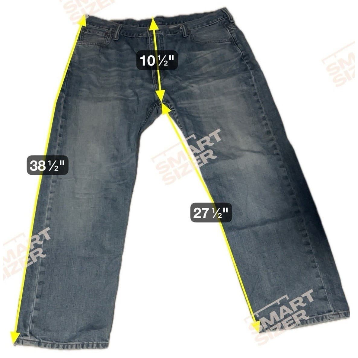 Levis 514 Straight Fit Blue Denim Jeans, Men's Medium Wash, 5 Pocket Zip Fly - Thumbnail 5
