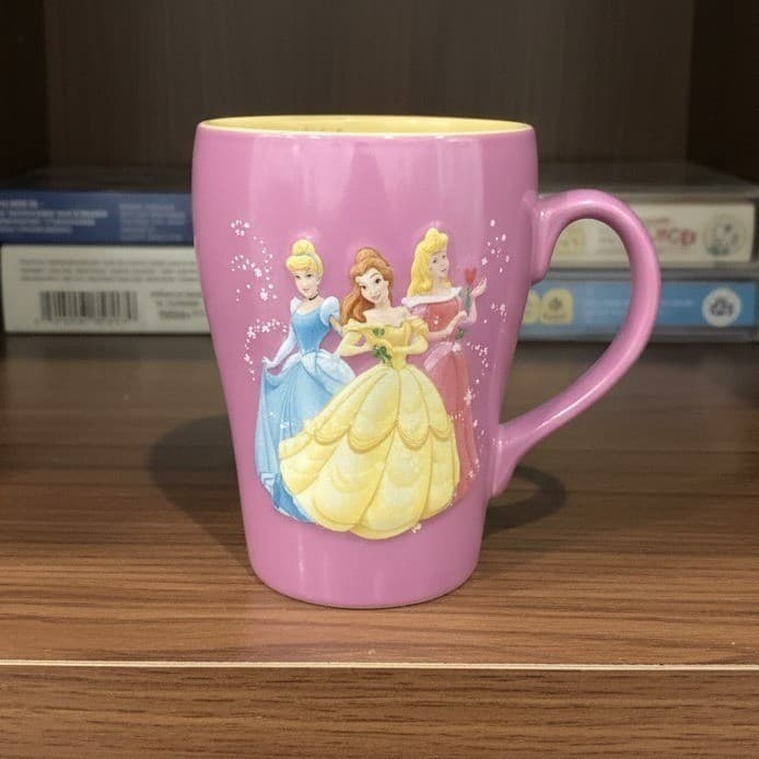Disney Princess Coffee Cup, Cinderella Belle Aurora, Purple Character Drinkware