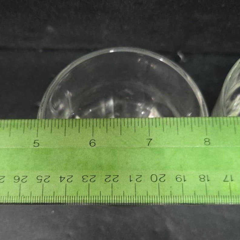 Libbey Duratuff Clear Paneled Juice Glasses, Set of 2, Vintage Clear Drinkware - Thumbnail 10