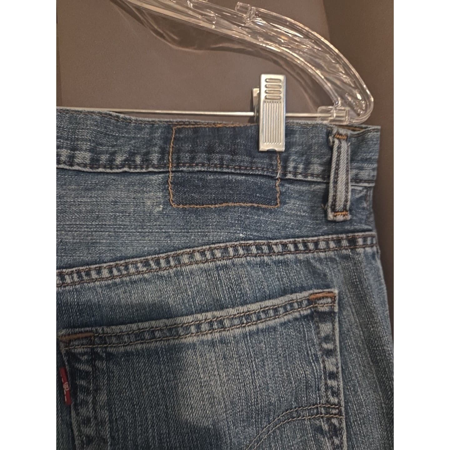 Levis 514 Straight Fit Blue Denim Jeans, Men's Medium Wash, 5 Pocket Zip Fly - Thumbnail 7