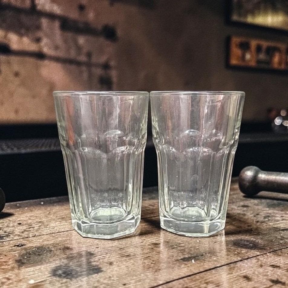 Libbey Duratuff Clear Flat Juice Tumblers, Set of 2, 8oz Pressed Glassware