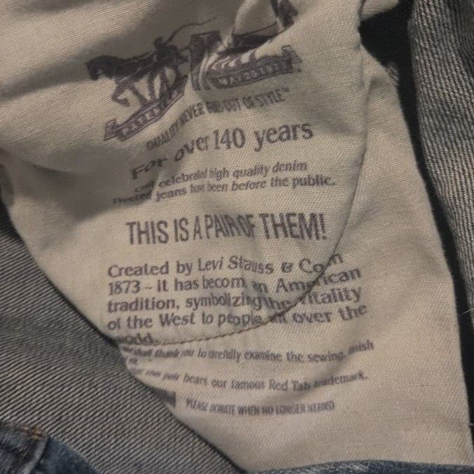Levis 514 Straight Fit Blue Denim Jeans, Men's Medium Wash, 5 Pocket Zip Fly - Thumbnail 4