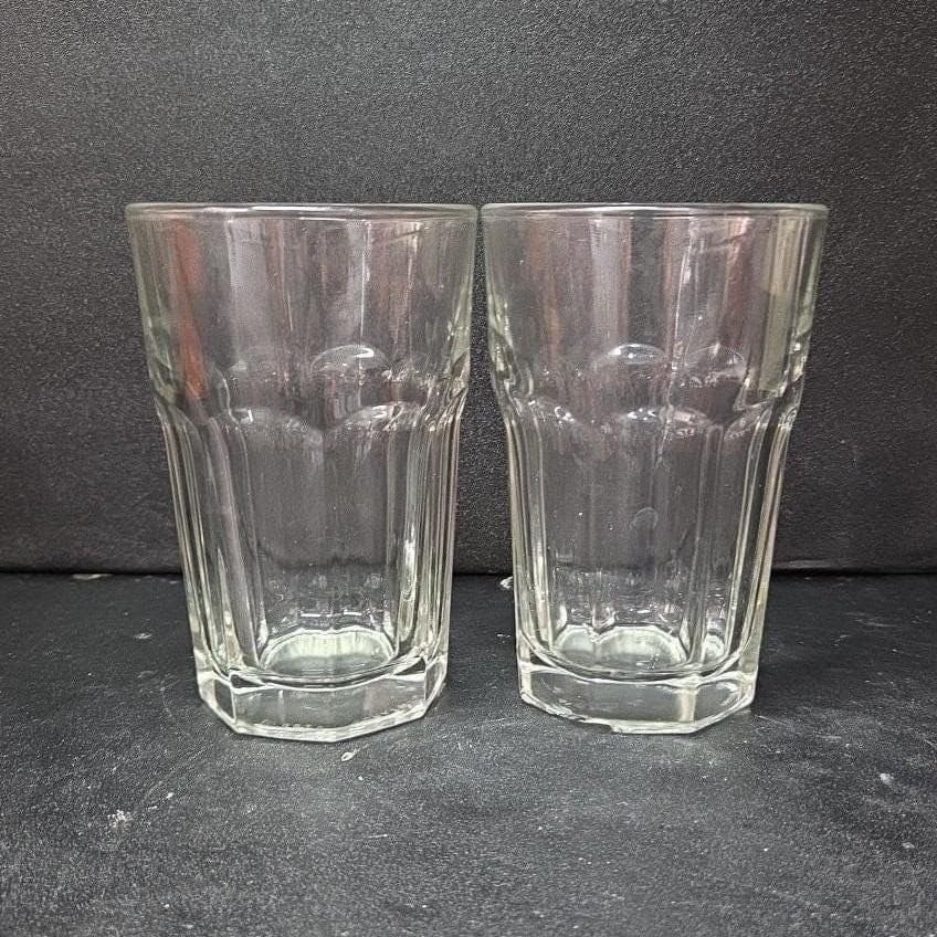 Libbey Duratuff Clear Flat Juice Tumblers, Set of 2, 8oz Pressed Glassware - Thumbnail 4