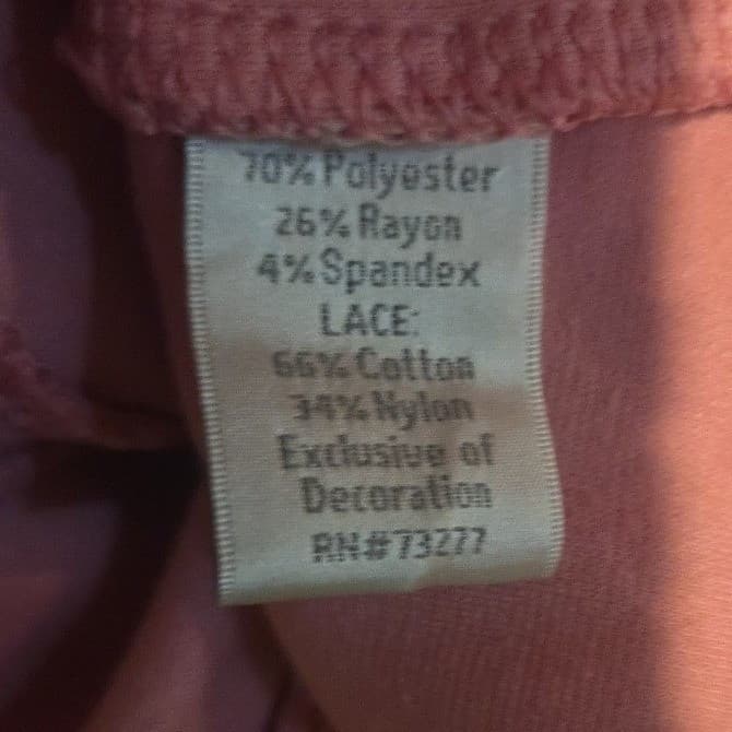 LC Lauren Conrad Pink Lace Detail Fit & Flare Dress Short Sleeve Crew Neck Sz 12 - Thumbnail 6