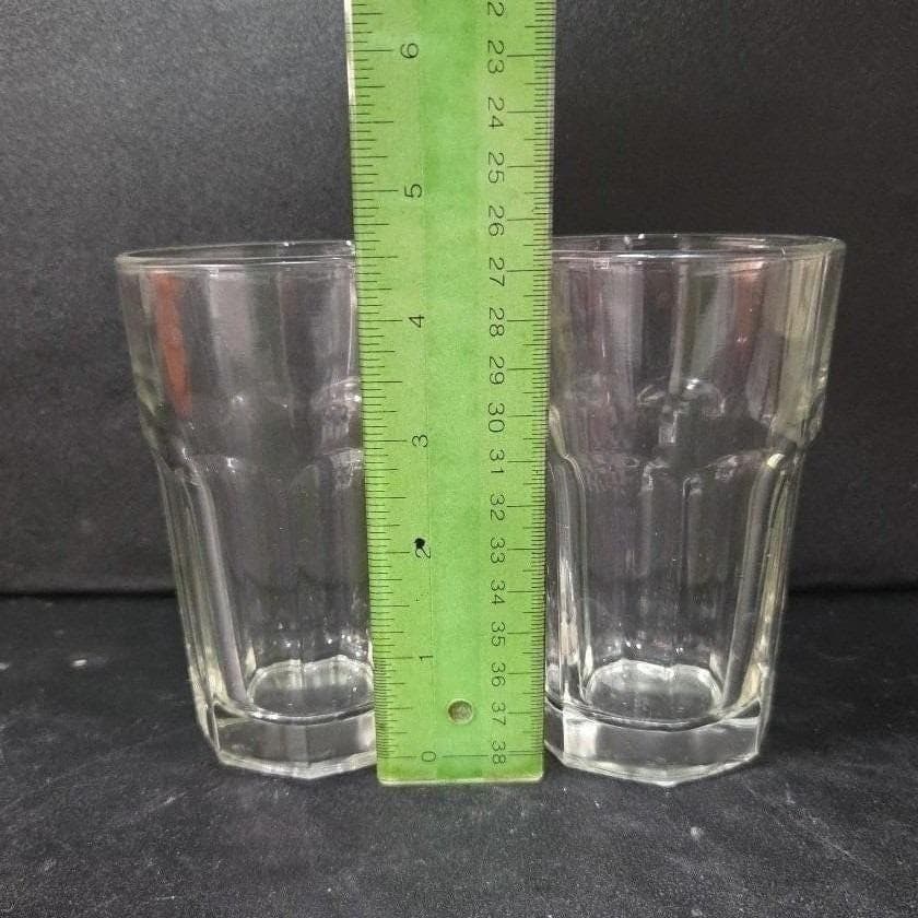 Libbey Duratuff Clear Flat Juice Tumblers, Set of 2, 8oz Pressed Glassware - Thumbnail 2