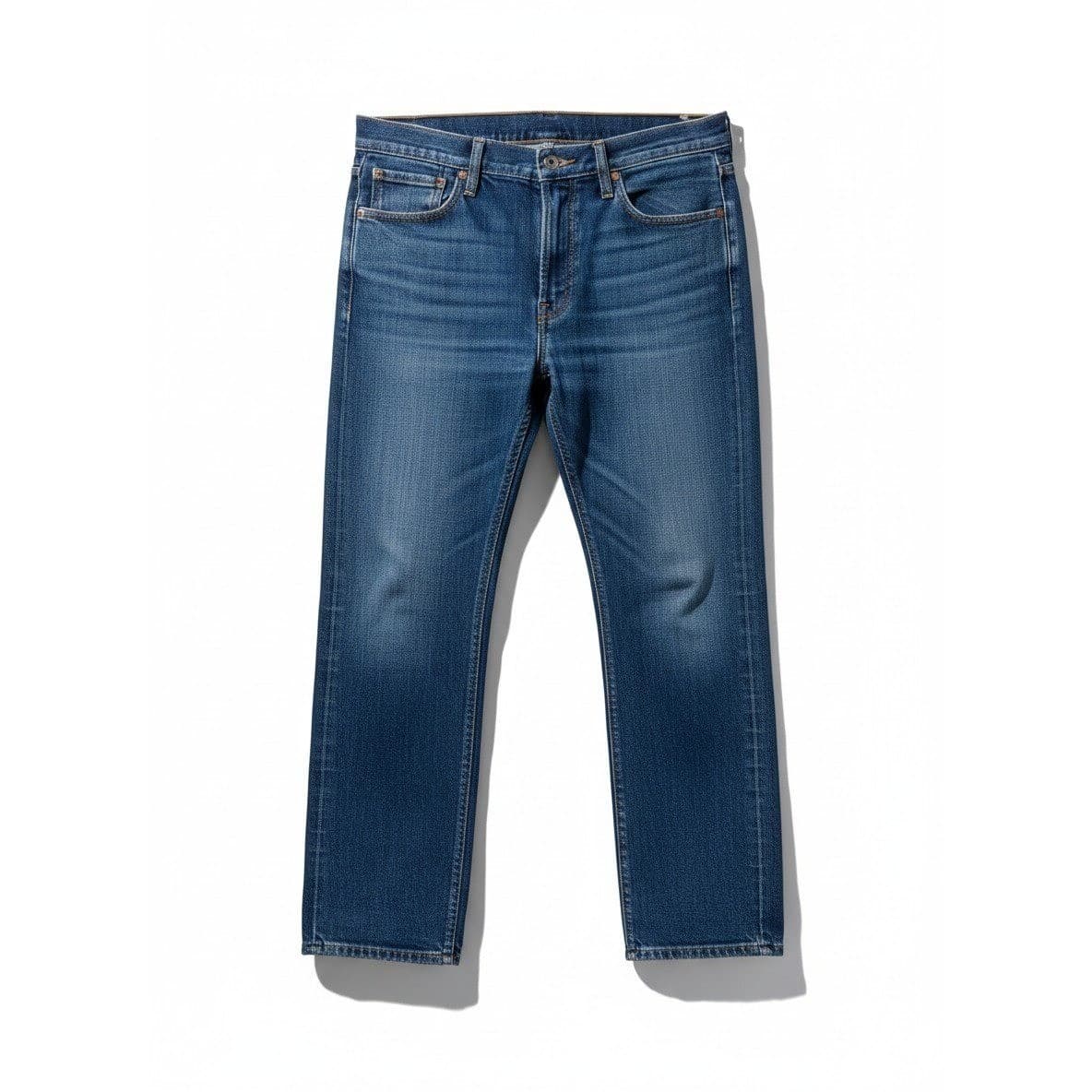 Levis 514 Straight Fit Blue Denim Jeans, Men's Medium Wash, 5 Pocket Zip Fly