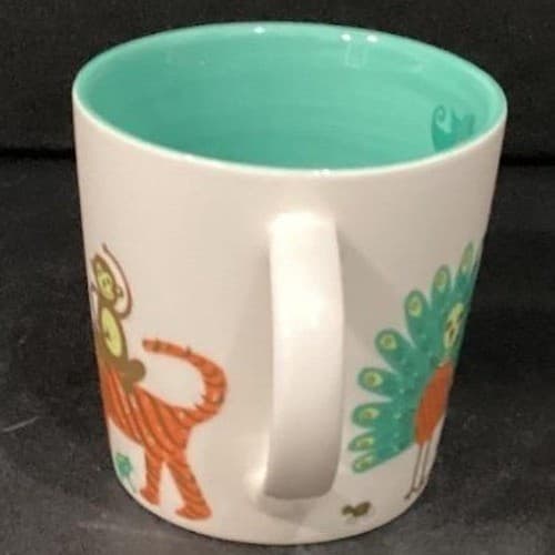 Starbucks Zoo Animals Mug, Bone China Kids Cup, Giraffe Monkey Turtle & Frog - Thumbnail 10