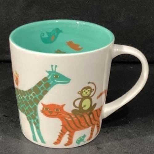 Starbucks Zoo Animals Mug, Bone China Kids Cup, Giraffe Monkey Turtle & Frog - Thumbnail 7