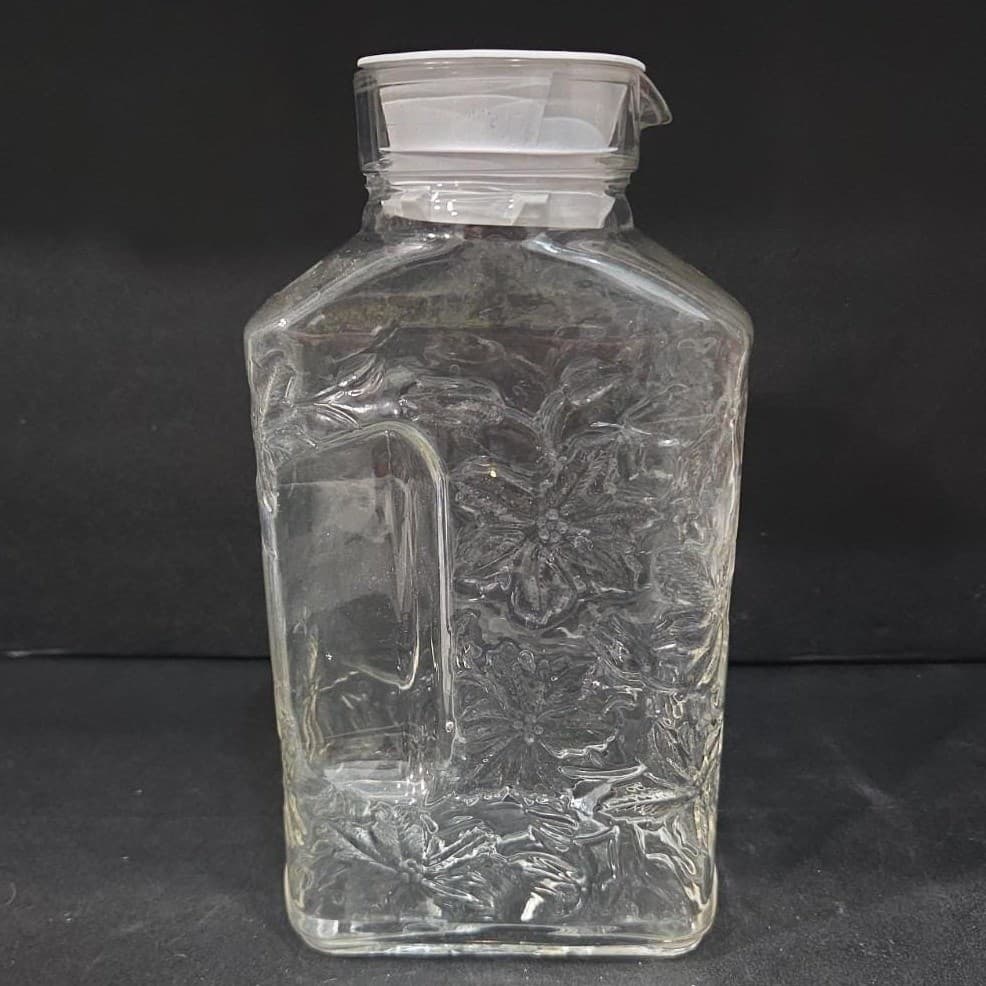Princess House Fantasia Juice Container #560, Vintage Crystal Lidded Pitcher - Thumbnail 11
