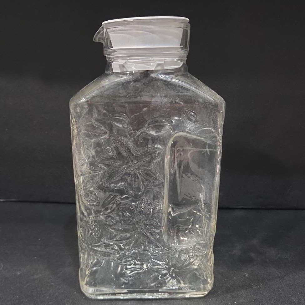 Princess House Fantasia Juice Container #560, Vintage Crystal Lidded Pitcher - Thumbnail 9