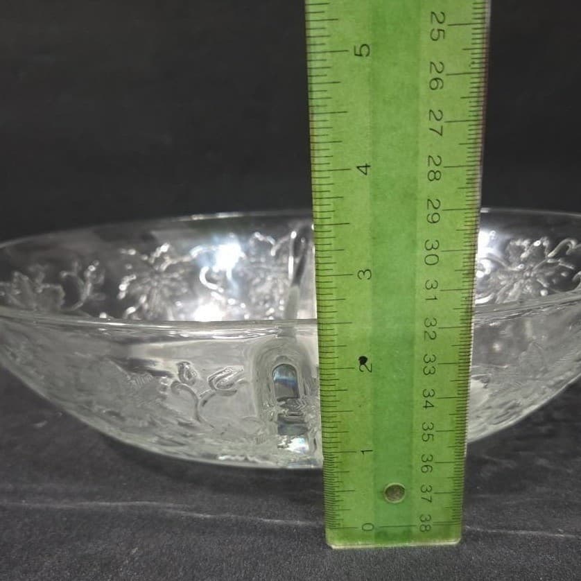 Princess House Fantasia Oval Divided Serving Bowl, Vintage Crystal Serveware - Thumbnail 4