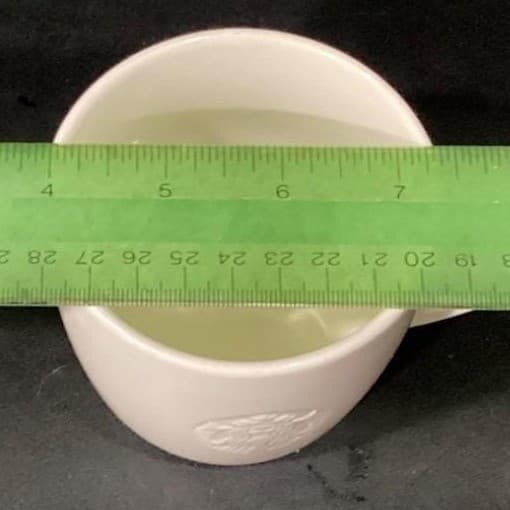 Starbucks White Ceramic Mu, Embossed Siren Logo, Vintage Style Coffee Cup - Thumbnail 3