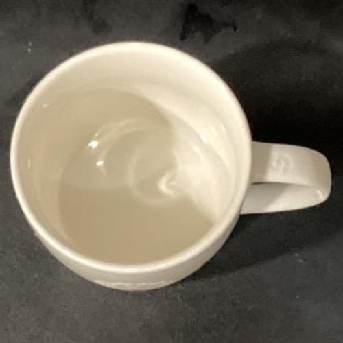 Starbucks White Ceramic Mu, Embossed Siren Logo, Vintage Style Coffee Cup - Thumbnail 6