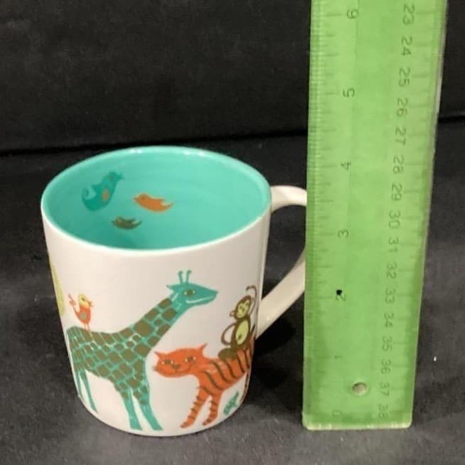 Starbucks Zoo Animals Mug, Bone China Kids Cup, Giraffe Monkey Turtle & Frog - Thumbnail 2